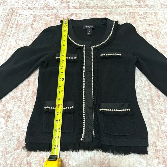 WHBM Pearl Embellished Knit Cardigan Jacket - Picture 9 of 12